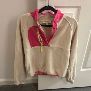 Hippie Rose Cream and Pink Fleece Sweatshirt